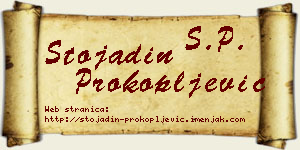 Stojadin Prokopljević vizit kartica